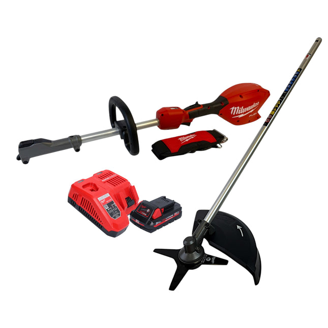 Milwaukee M18 FOPH2 BAC 301 Akku Basiseinheit 18 V Brushless Sensen Aufsatz 1x Akku 3 0 Ah Ladegeraet 0 - toolbrothers