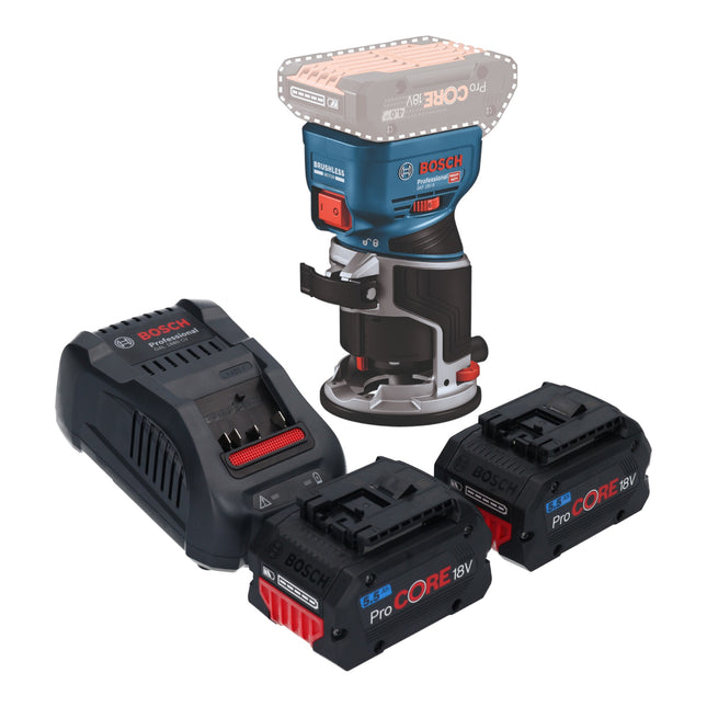 Bosch GKF 18V 8 Professional Akku Kantenfraese 18 V 8 0 mm Brushless 2x ProCORE Akku 5 5 Ah Ladegeraet 0 - toolbrothers