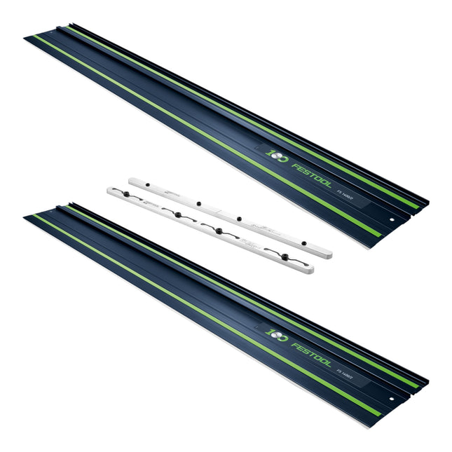 Festool 2x FS 1400 2 BL Fuehrungsschiene 1400 mm Blau 2x 578246 100 Jahre Jubilaeums Edition FSV 2 Verbindungsstueck 577039  0 - toolbrothers