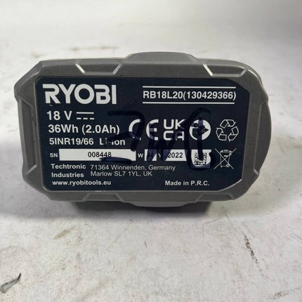 RYOBI RB18L20 Akku 18 V 2 0 Ah 2000 mAh Li Ion 5133002737 Gebraucht 3 - toolbrothers