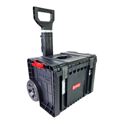 Qbrick System PRO Cart mobile Box auf Raedern stapelbar 450 x 390 x 690 mm 28 l mit Teleskopgriff alte Version 3 - toolbrothers