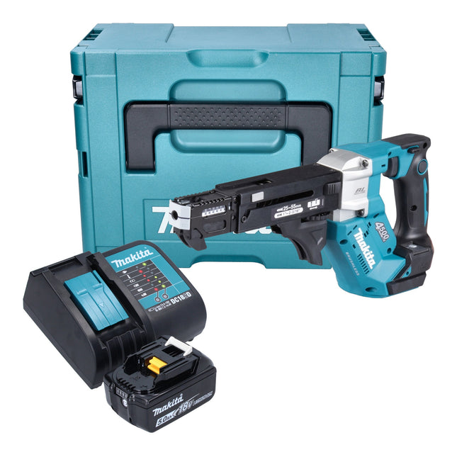 Makita DFR 552 ST1J Akku Magazinschrauber 18 V 25 55 mm Brushless 1x Akku 5 0 Ah Ladegeraet Makpac 0 - toolbrothers