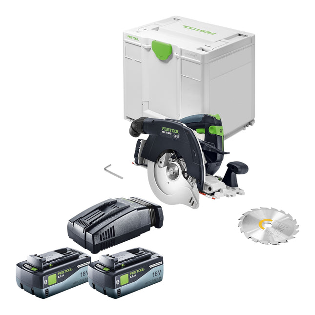 Festool HKC 55 KEB Basic Akku Handkreissaege 18 V 160 mm Brushless 2x Akku 8 0 Ah Ladegeraet Systainer 0 - toolbrothers