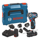 Bosch GSR 12V 35 FC Professional Akku Bohrschrauber 12 V 35 Nm Brushless 06019H3008 2x Akku 3 0 Ah Ladegeraet 5x Aufsatz L Boxx 0 - toolbrothers