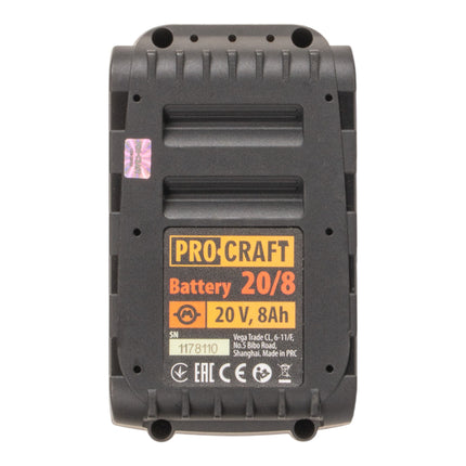 Procraft 2x 20 8 Akku 20 V 8 0 Ah 8000 mAh Li ion mit Ladestandsanzeige 4 - toolbrothers