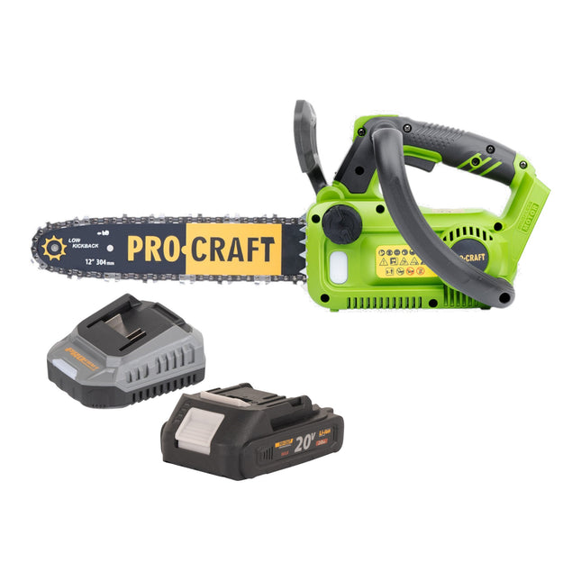 Procraft PKA42Libb Akku Kettensaege 20 V 304 mm Brushless 1x Akku 2 0 Ah Ladegeraet 0 - toolbrothers
