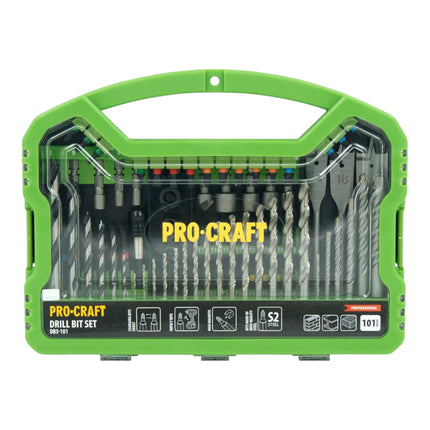 Procraft DBS 101 Bit und Bohrer Set 101 teilig S2 Stahl Phillips Pozidriv Torx Hex Schlitz Vierkant 3 - toolbrothers