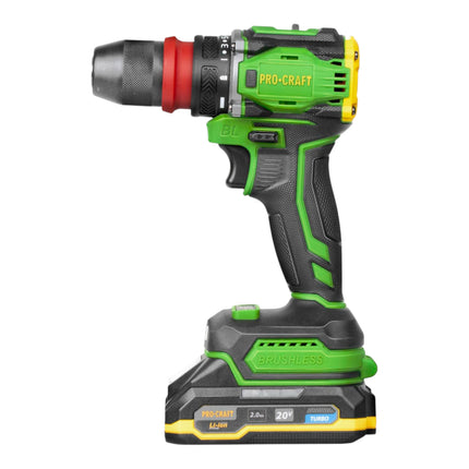 Procraft PA18PRO DFR 1B C Akku Bohrschrauber 20 V 30 Nm Brushless 1x Akku 2 0 Ah Ladegeraet Koffer 4 - toolbrothers