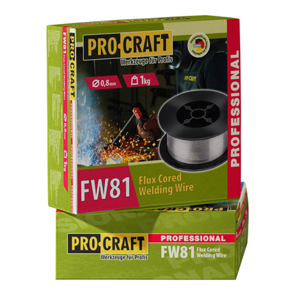 Procraft 3x FW81 Fuelldraht Schweissdraht FLUX 0 8 mm 1 0 kg 2 - toolbrothers