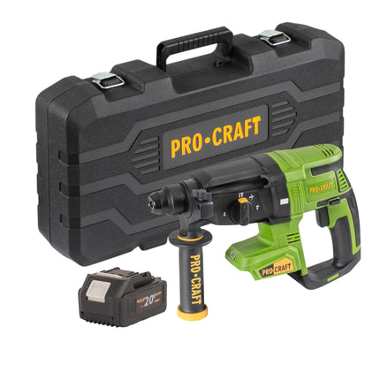 Procraft PHA40bb c Akku Bohrhammer 20 V 2 6 J SDS plus Brushless 1x Akku 4 0 Ah Koffer ohne Ladegeraet 0 - toolbrothers