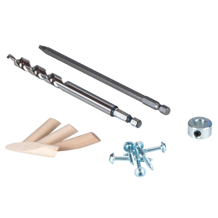 KREG Jig K4 Starter Set ( K4 ) Kit de montaje completo para carpinteros de madera con plantilla de taladrado K4, broca escalonada, brocas, tornillos y tacos.