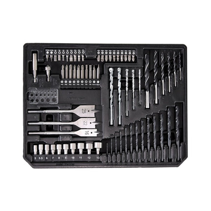 Makita DDF 451 SMX4 Perceuse-visseuse sans fil 18V 80Nm + 1x batterie 4,0Ah + chargeur + 70tlg. Jeu de forets à embouts + Coffret