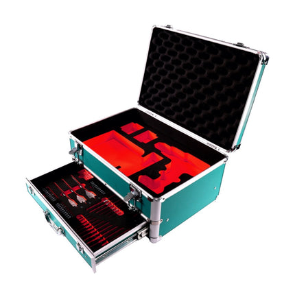 Maletín de herramientas Toolbrothers TX de aluminio para destornilladores y llaves de impacto Makita DHP DDF 482 / 484/ 453 / 456 / 485 / 484 / DTW 285 + juego de brocas de 70 piezas + inserto para destornilladores y accesorios