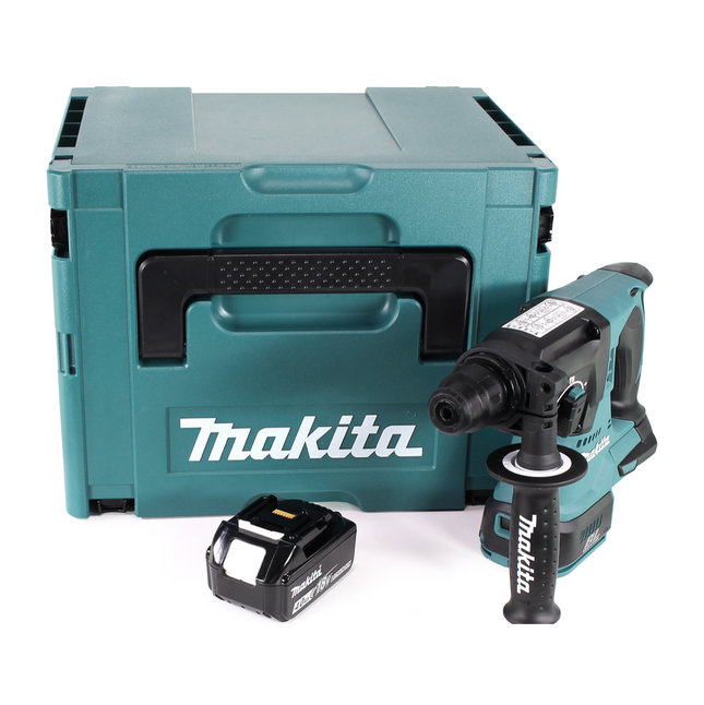 Trapano a percussione a batteria Makita DHR 242 M1J 18V 2.0J SDS-plus Brushless + 1x batteria ricaricabile 4.0Ah + Makpac - senza caricabatterie