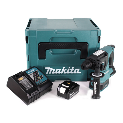 Makita DHR 242 RT1J cordless hammer drill 18V 2.0J SDS-plus Brushless + 1x rechargeable battery 5.0Ah + charger + Makpac