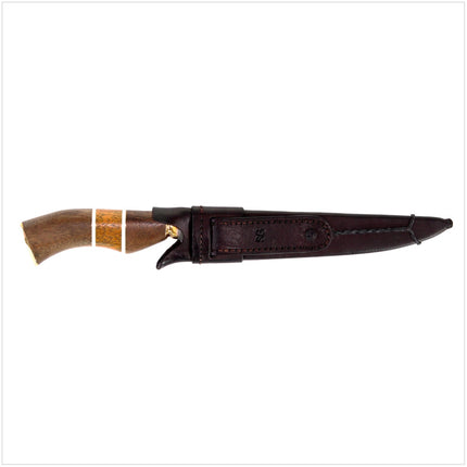 Serra Grande "Faca Pra Lida" Coltello da cucina tradizionale brasiliano forgiato a mano CARBON, lama da 20,3 cm + Fodero in vera pelle