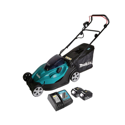 Cortacésped a batería Makita DLM 431 RG2 36V (2x18V) 43cm + 2x batería 6.0Ah + cargador