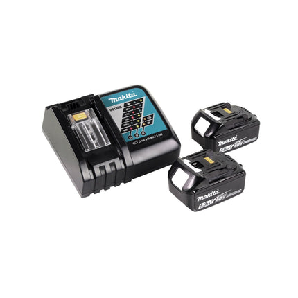 Cortacésped a batería Makita DLM 380 RT2 36V (2x18V) 38cm + 2x batería 5Ah + cargador