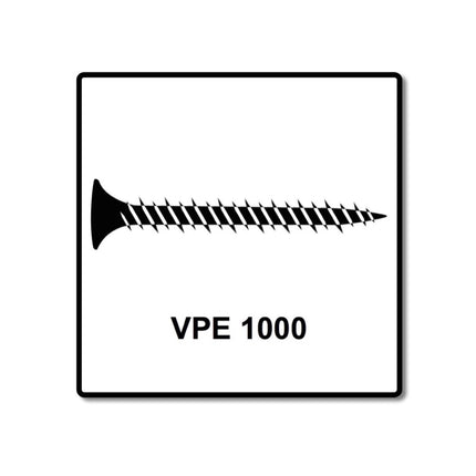 SPAX GIX-A Drywall Screws Magazined 3.9x45 mm Phosphated - Full Thread - Trumpet Head - Cross Recess H2 - Needle Head 1000 pcs. (1091170390356)