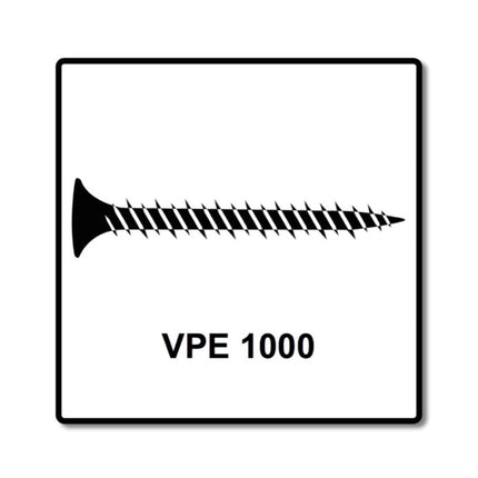 SPAX GIX-A Drywall Screws Magazined 3.9x45 mm Phosphated - Full Thread - Trumpet Head - Cross Recess H2 - Needle Head 1000 pcs. (1091170390456)