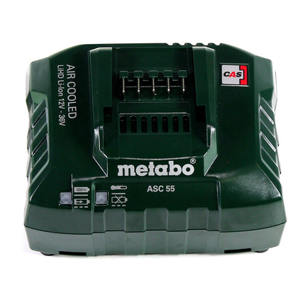 Set base Metabo 1x batteria Li-Power 18 V 4,0 Ah CAS agli ioni di litio ( 625591000 ) + caricatore ASC 55 ( 627044000 )