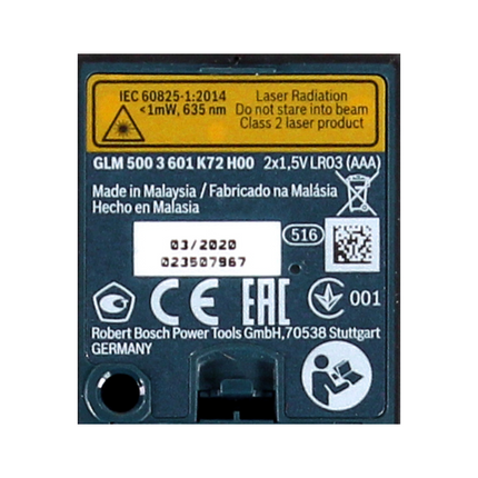 Telémetro láser Bosch GLM 500 (0601072H00)