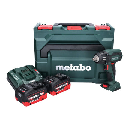 Metabo SSW 18 LTX 400 BL Atornillador de impacto a batería 18 V 400 Nm 1/2" sin escobillas + 2x batería 8,0 Ah + cargador + metaBOX