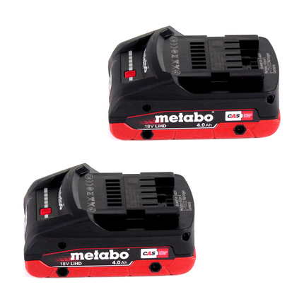Pistola de cartuchos de batería Metabo KPA 18 LTX 400 18 V + 2 baterías LiHD 4,0 Ah + cargador