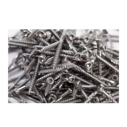 Tornillos para terraza Meisterling 5x50 mm 200 piezas (010010000201) Punta CUT Lente de 90° Cabeza avellanada con rosca gruesa Torx 2/3 Acero inoxidable V2A