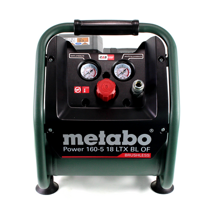 Metabo Power 160-5 18 LTX BL OF compresor sin cable 18 V 8,0 bar sin escobillas + 1x batería LiHD 5,5 Ah + cargador
