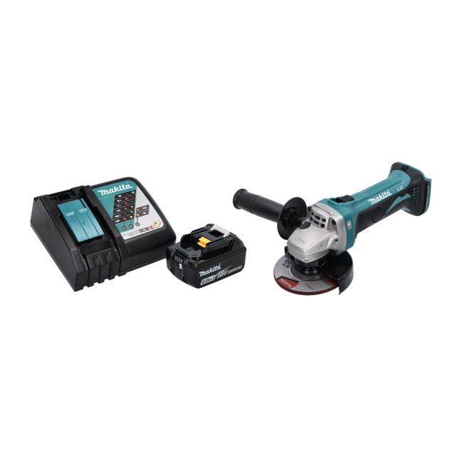 Makita DGA 452 RG1 cordless angle grinder 18 V 115 mm + 1x rechargeable battery 6.0 Ah + charger