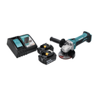 Amoladora angular sin cable Makita DGA 452 RG 18 V 115 mm + 2x batería recargable 6,0 Ah + cargador