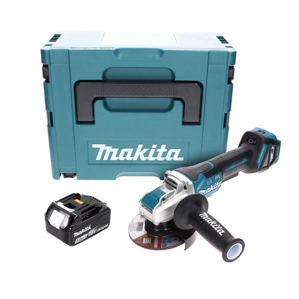 Makita DGA 519 F1J Smerigliatrice angolare a batteria 18 V 125 mm Brushless X-Lock + 1x batteria ricaricabile 3,0 Ah + Makpac - senza caricabatterie