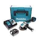 Makita DGA 519 RT1J Smerigliatrice angolare a batteria 18 V 125 mm Brushless X-Lock + 1x batteria ricaricabile 5,0 Ah + caricabatterie + Makpac
