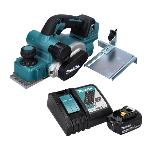 Makita DKP 181 RF1 cepillo sin cable 82 mm 18 V sin escobillas + 1x batería recargable 3,0 Ah + cargador