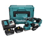 Makita DKP 181 RMJ cepillo sin cable 82 mm 18 V sin escobillas + 2x batería recargable 4,0 Ah + cargador + Makpac