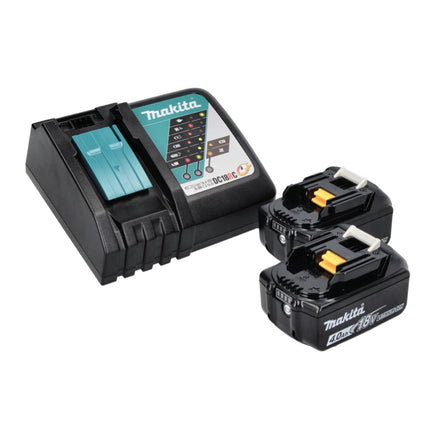 Makita DKP 181 RMJ cepillo sin cable 82 mm 18 V sin escobillas + 2x batería recargable 4,0 Ah + cargador + Makpac