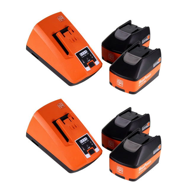 Set de arranque con batería FEIN HighPower 18 V (92604318030) 4 baterías de alta potencia de 5,2 Ah + 2 cargadores ALG 80