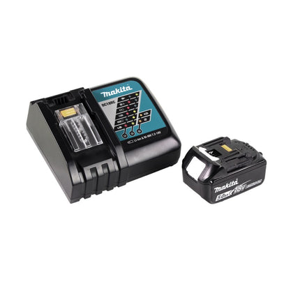 Tijera cortacésped a batería Makita DUM 604 RT1 18 V + mango alargador con rodillo + 1x batería 5,0 Ah + cargador