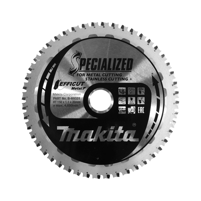 Makita MCCS15048E SPECIALIZED EFFICUT hoja de sierra 150 x 20 x 1,1 mm ( B-69331 ) 48 dientes para metal