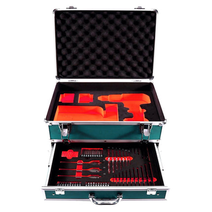 Llave de impacto a batería Makita DTD 156 SF1TX 18 V 155 Nm + 1x batería 3,0 Ah + cargador + juego de brocas de 70 piezas + maletín de aluminio TX