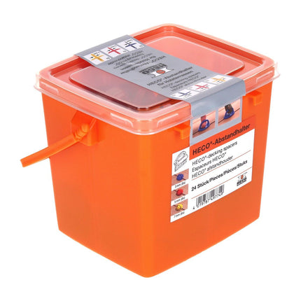 HECO Set di distanziatori per tavole per terrazza 3-5-7 mm - 24 pz. ( 49774 ) in Valigetta di plastica