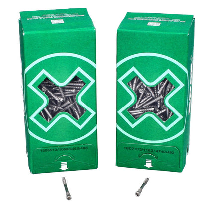 Tornillos para terraza SPAX 5,0 x 50 mm acero inoxidable A2 500 piezas (0537000500505) rosca de fijación culata Torx T-STAR Plus T25 Cut