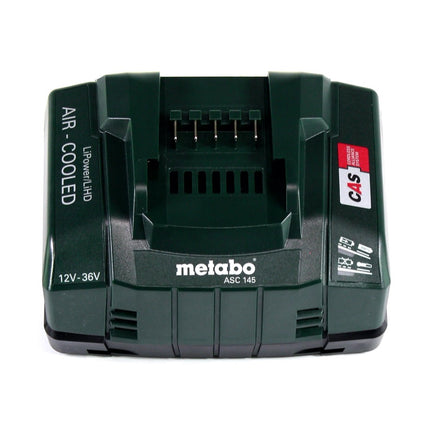 Metabo 18 V basic set 2x battery pack 10.0 Ah LIHD + ASC 145 charger CAS System
