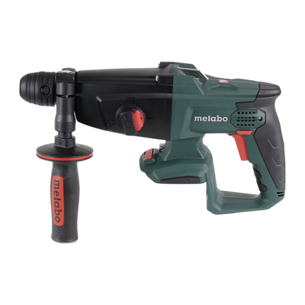 Martillo combinado a batería Metabo KHA 18 LTX 18 V 2,2 J SDS Plus + 1x batería 10,0 Ah + cargador + juego de brocas para piedra P4P SDS plus de 7 piezas + metaBOX