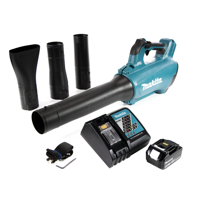Soplador sin cable Makita DUB 184 RF1 18 V sin escobillas + 1x batería recargable 3,0 Ah + cargador