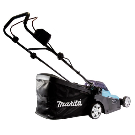 Makita DLM 432 M2 36 V ( 2x 18 V ) tosaerba a batteria da 43 cm senza spazzola + 2x batteria da 4,0 Ah - senza caricabatterie