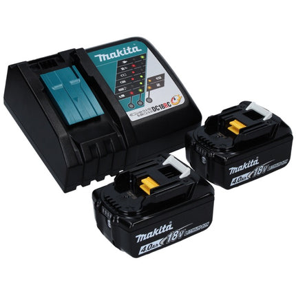 Makita DLM 432 RM2 cordless lawn mower 36 V ( 2x 18 V ) 43 cm brushless + 2x battery 4.0 Ah + charger