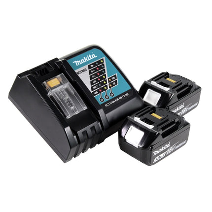 Makita DLM 382 RF2 batterie tondeuse 36 V ( 2x 18 V ) 38 cm 40 l + 2x batterie 3,0 Ah + chargeur