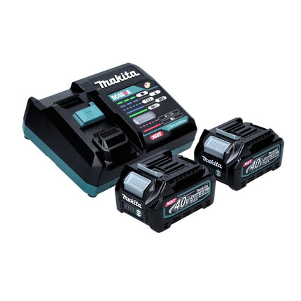 Ventilador de batería Makita CF 001 GD2 XGT 40 V máx. Funcionamiento con red del ventilador de 235 mm + 2 baterías de 2,5 Ah + cargador